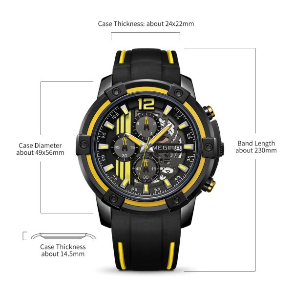 ساعت مچی مردانه مگیر مدل MEGIR 2097