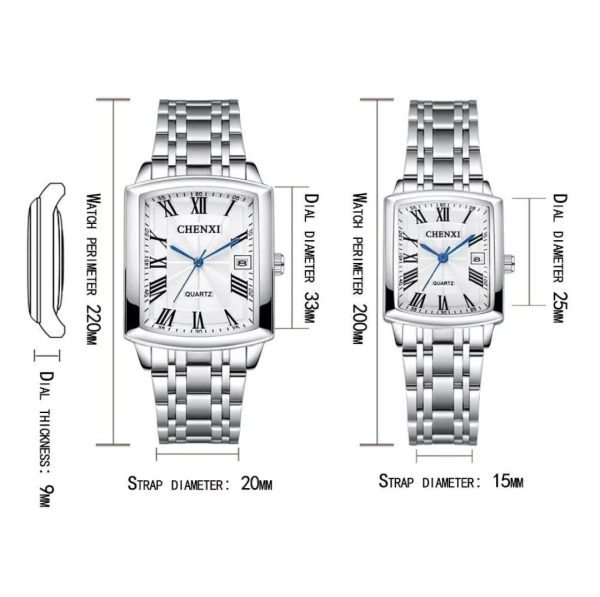 ساعت مچی ست زنانه و مردانه چنکسی مدل CHENXI 079