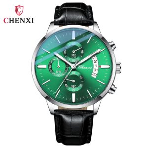 ساعت مچی مردانه چرم چنکسی مدل CHENXI 907